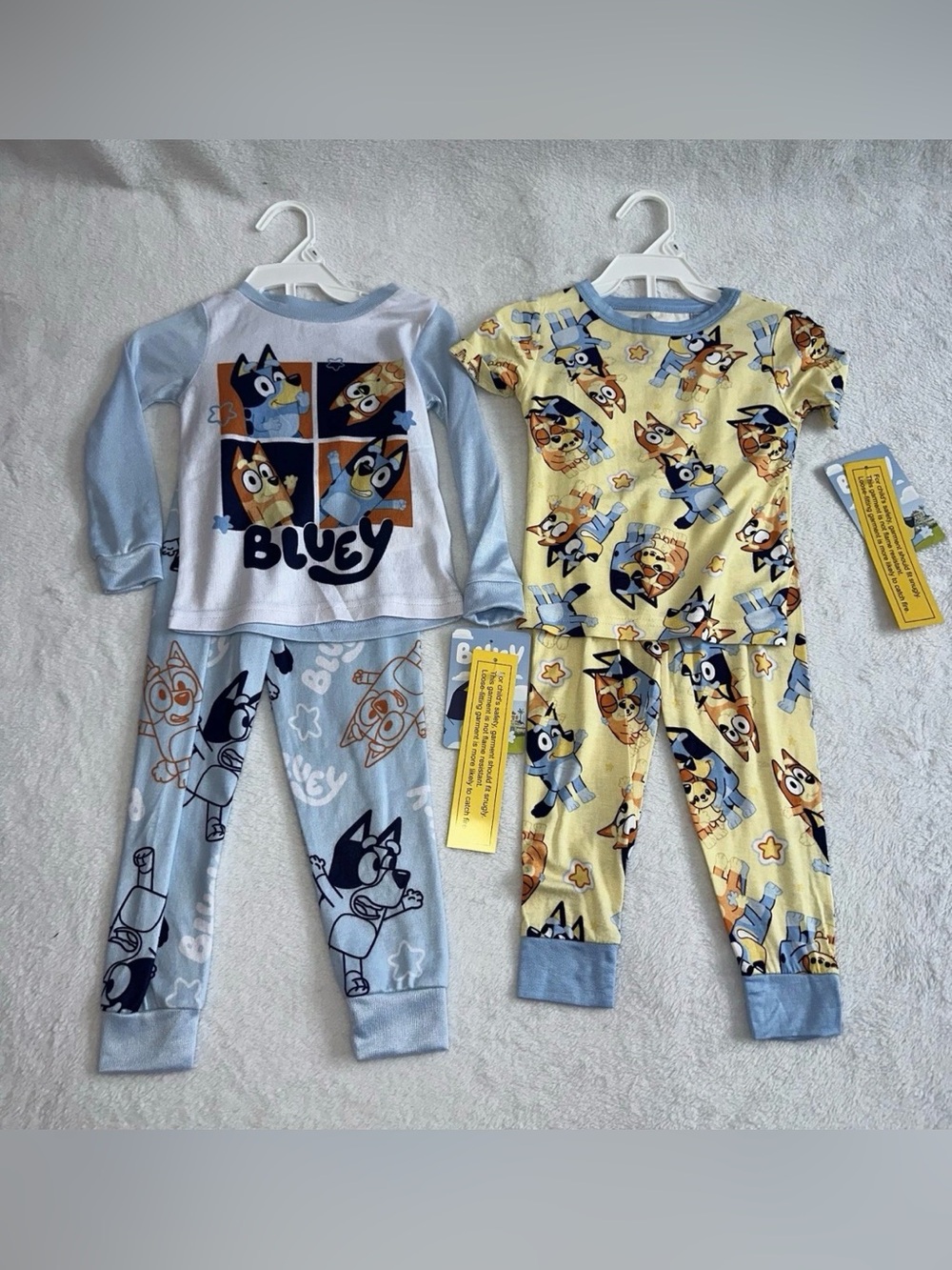 Bluey Toddler 2-PC Snug Fit Sleepwear Pajamas Short/Long Sleeve Lot of 2 3T NWT